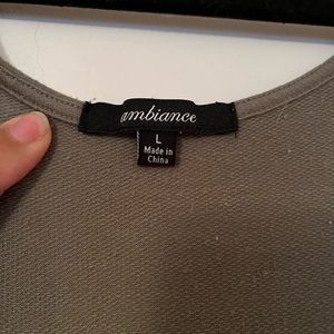 Green romper with pockets and adjustable waist string